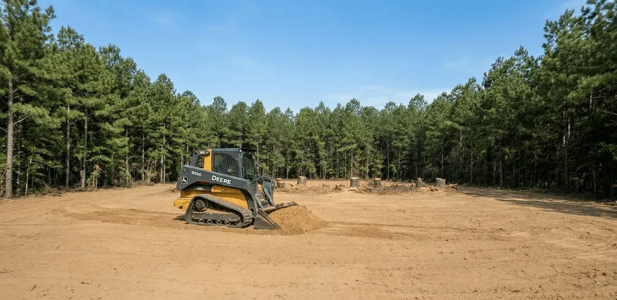 Site grading and preparation for new construction in Jesup Georgia